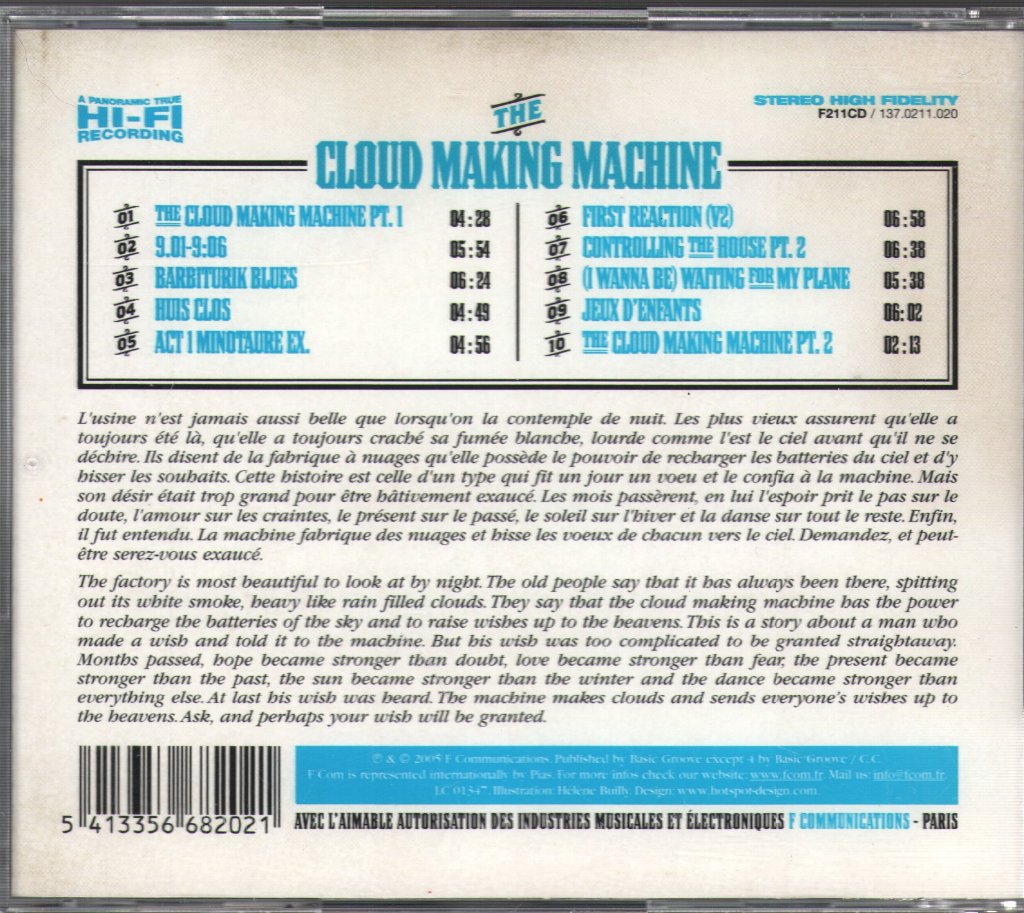 Laurent Garnier - Cloud Making Machine - Cd