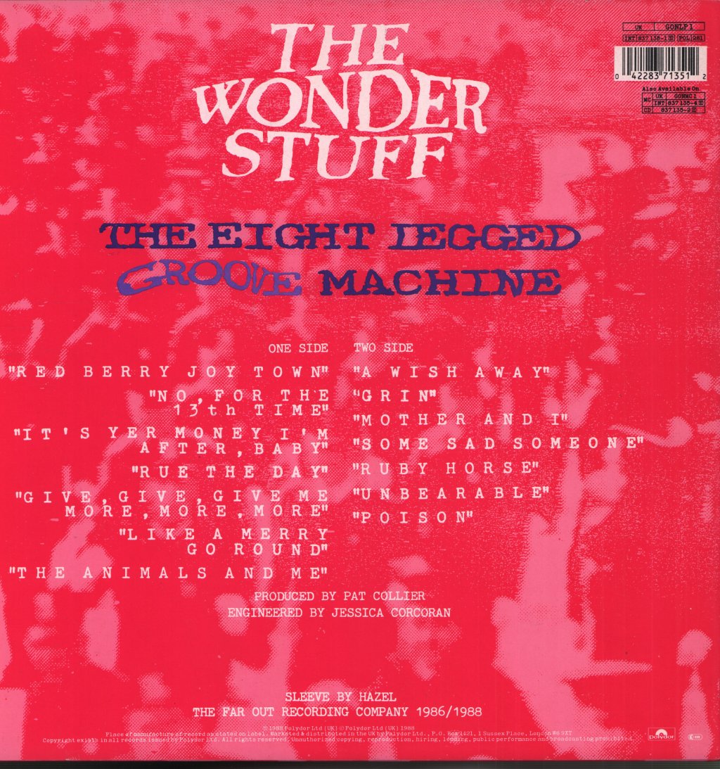 Wonder Stuff - Eight Legged Groove Machine - Lp