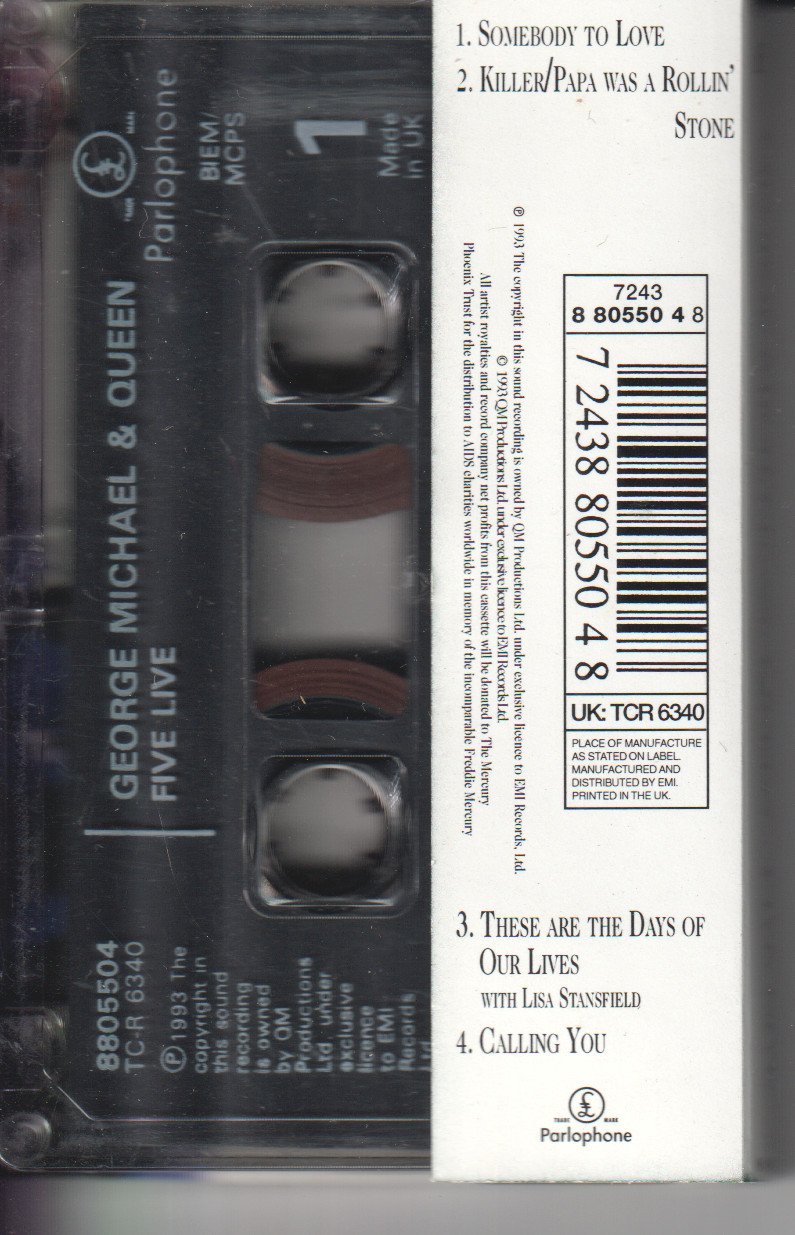 George Michael And Queen - Five Live Ep - Cassette