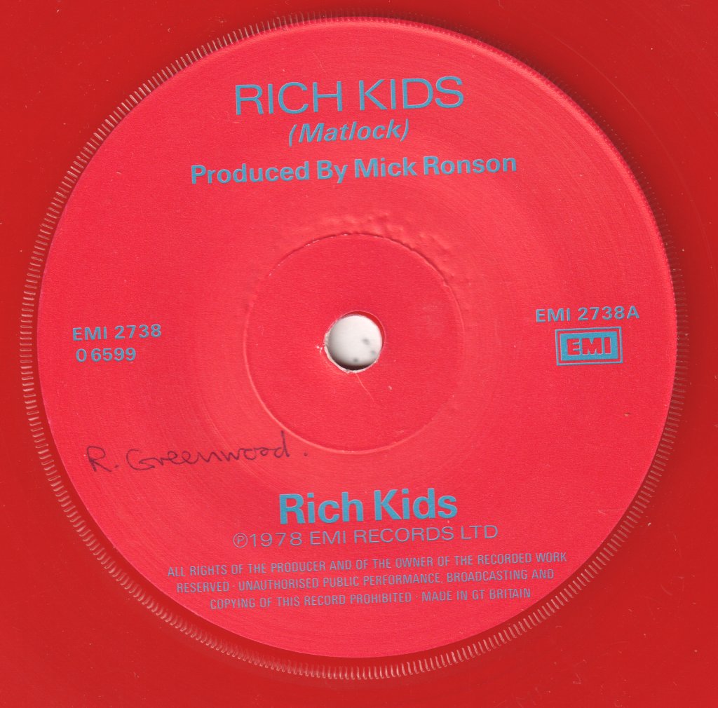 Rich Kids - Rich Kids - 7 Inch
