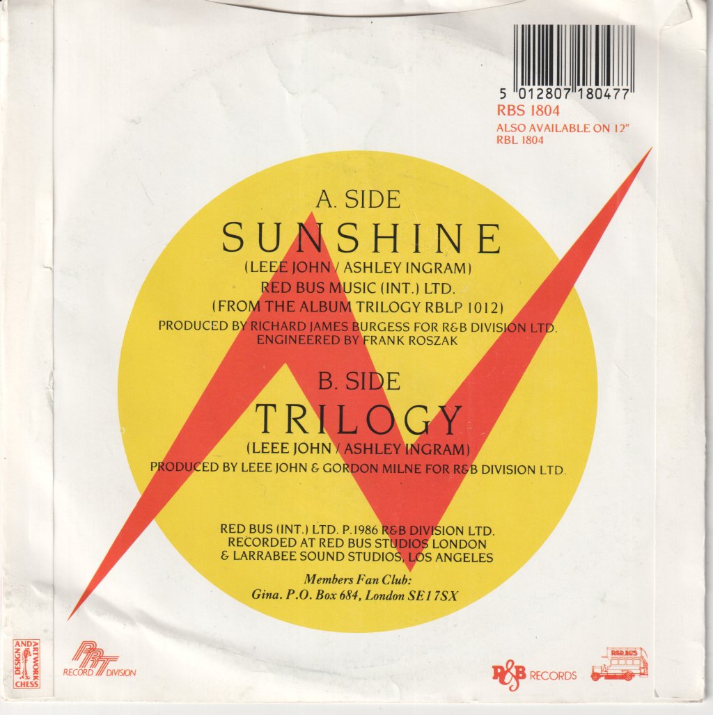 Imagination (80'S Pop Group) - Sunshine - 7 Inch