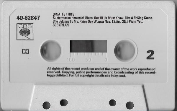 Bob Dylan - Greatest Hits - Cassette