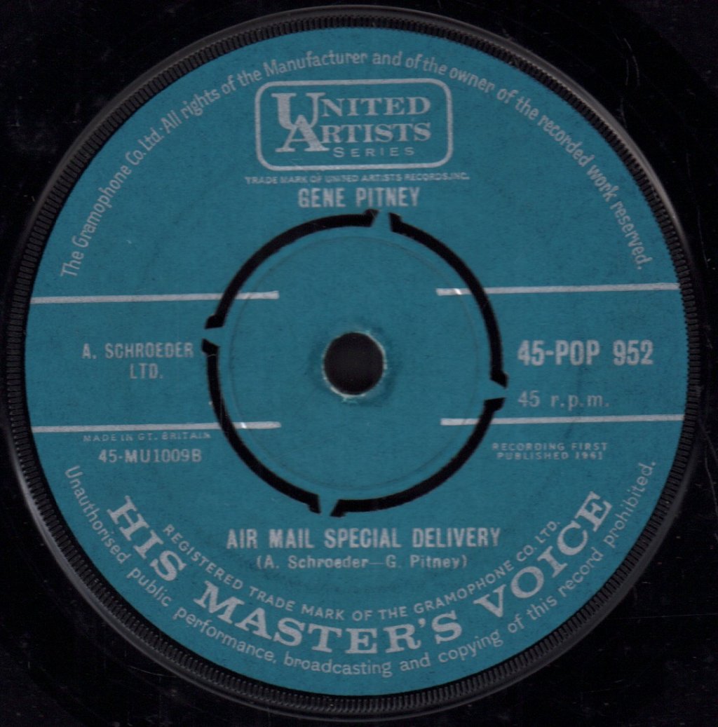 Gene Pitney - Town Without Pity - 7 Inch