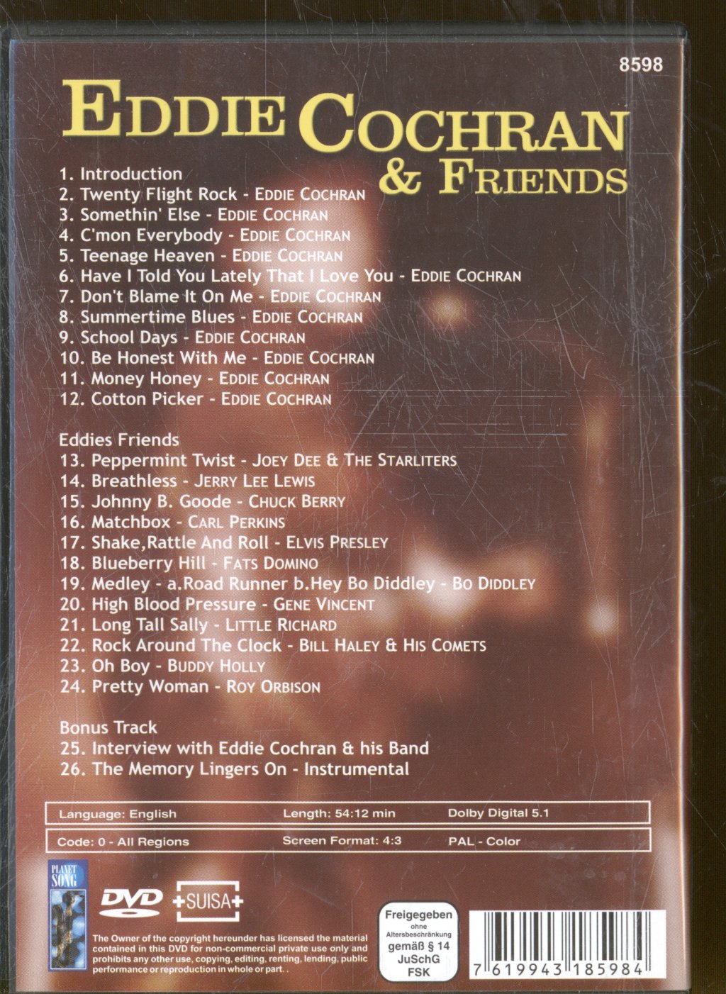 Eddie Cochran And Friends - Eddie Cochran & Friends - Dvd