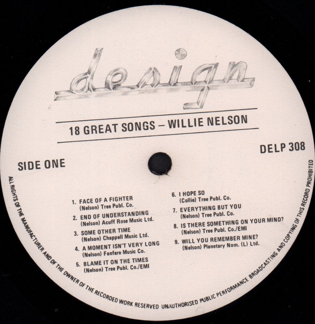 Willie Nelson - 18 Great Songs - Lp