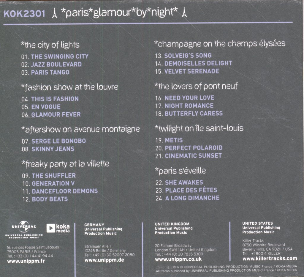 Various Artists - Paris Glamour By Night - Cd