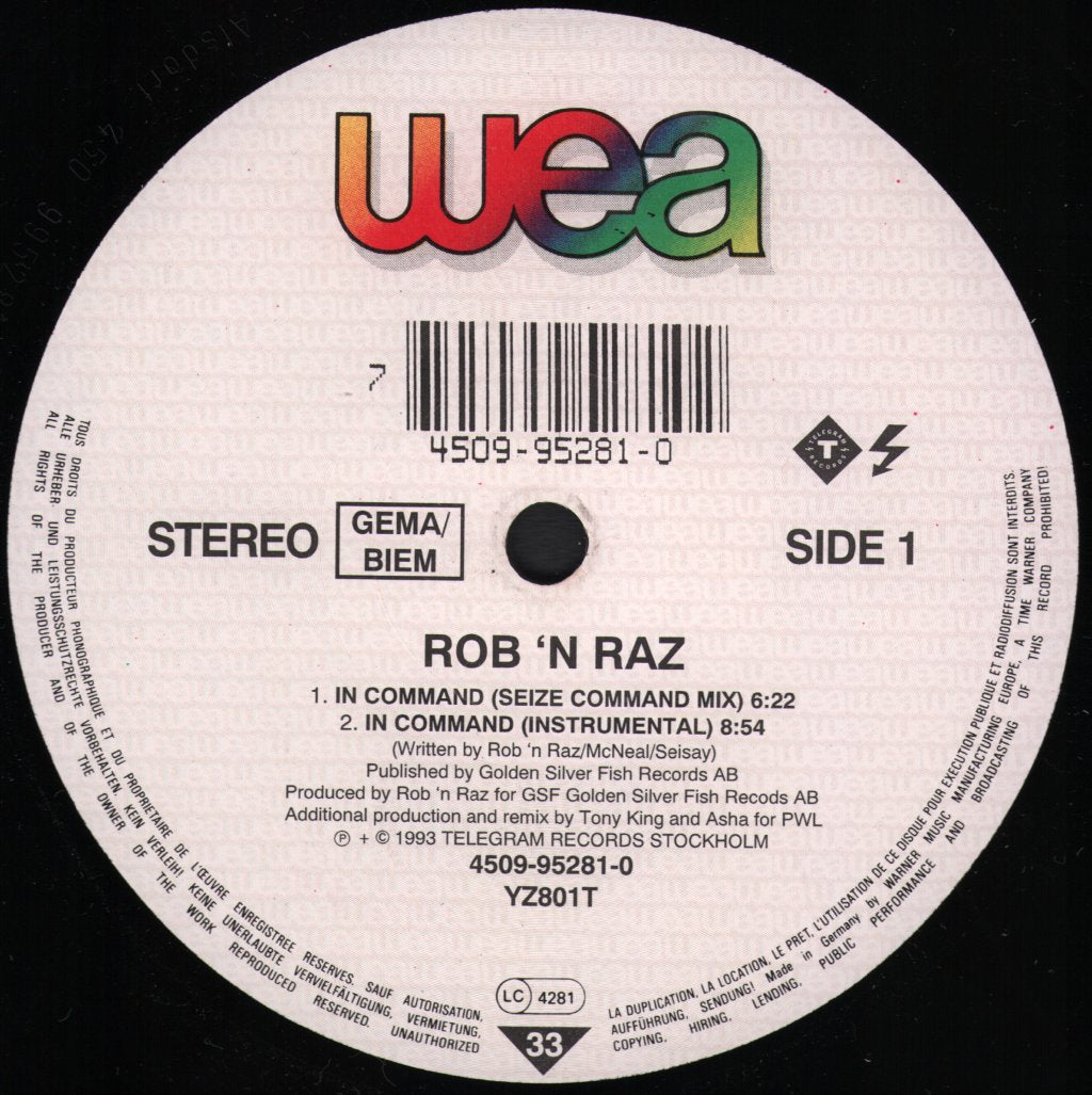 Rob 'N' Raz - In Command - 12 Inch