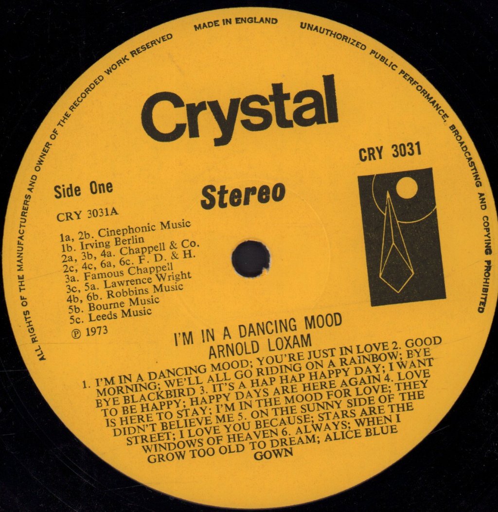 Arnold Loxam - I'm In A Dancing Mood - Lp