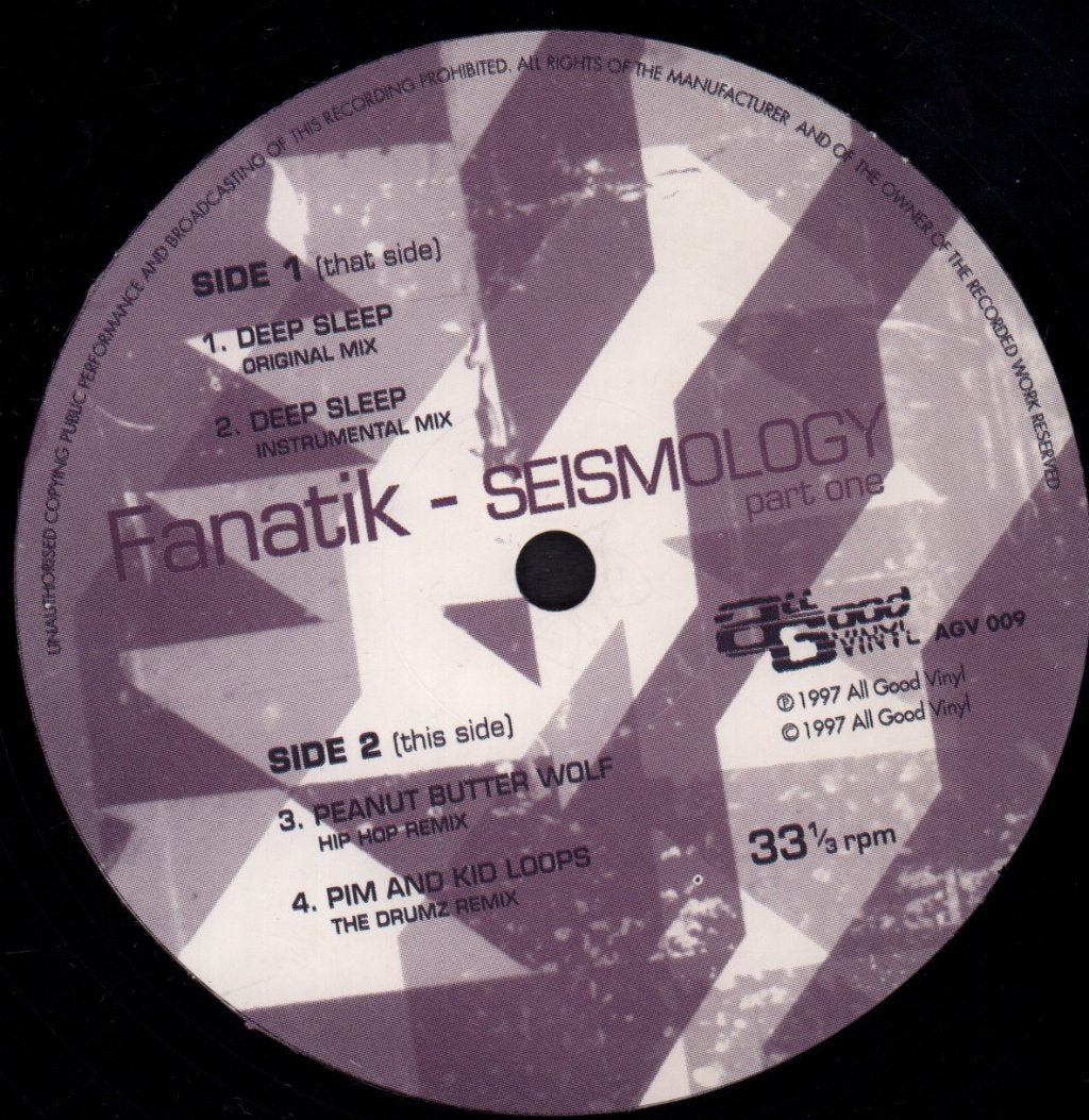Fanatik - Seismology Part One - 12 Inch