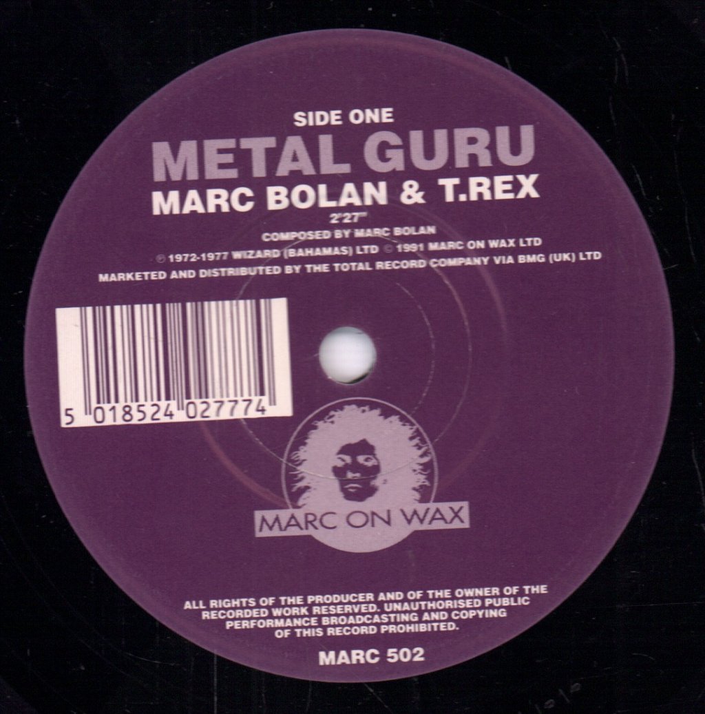 Marc Bolan And T Rex - Metal Guru - 7 Inch