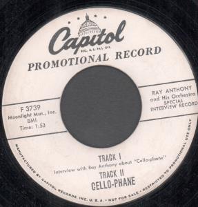 Ray Anthony - Cello-Phane - 7 Inch