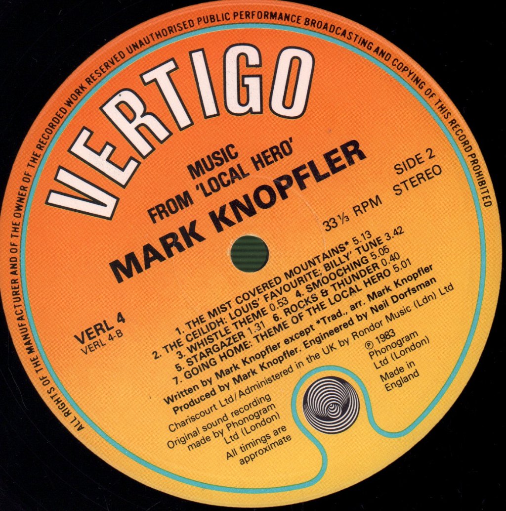 Mark Knopfler - Local Hero (Soundtrack) - Lp