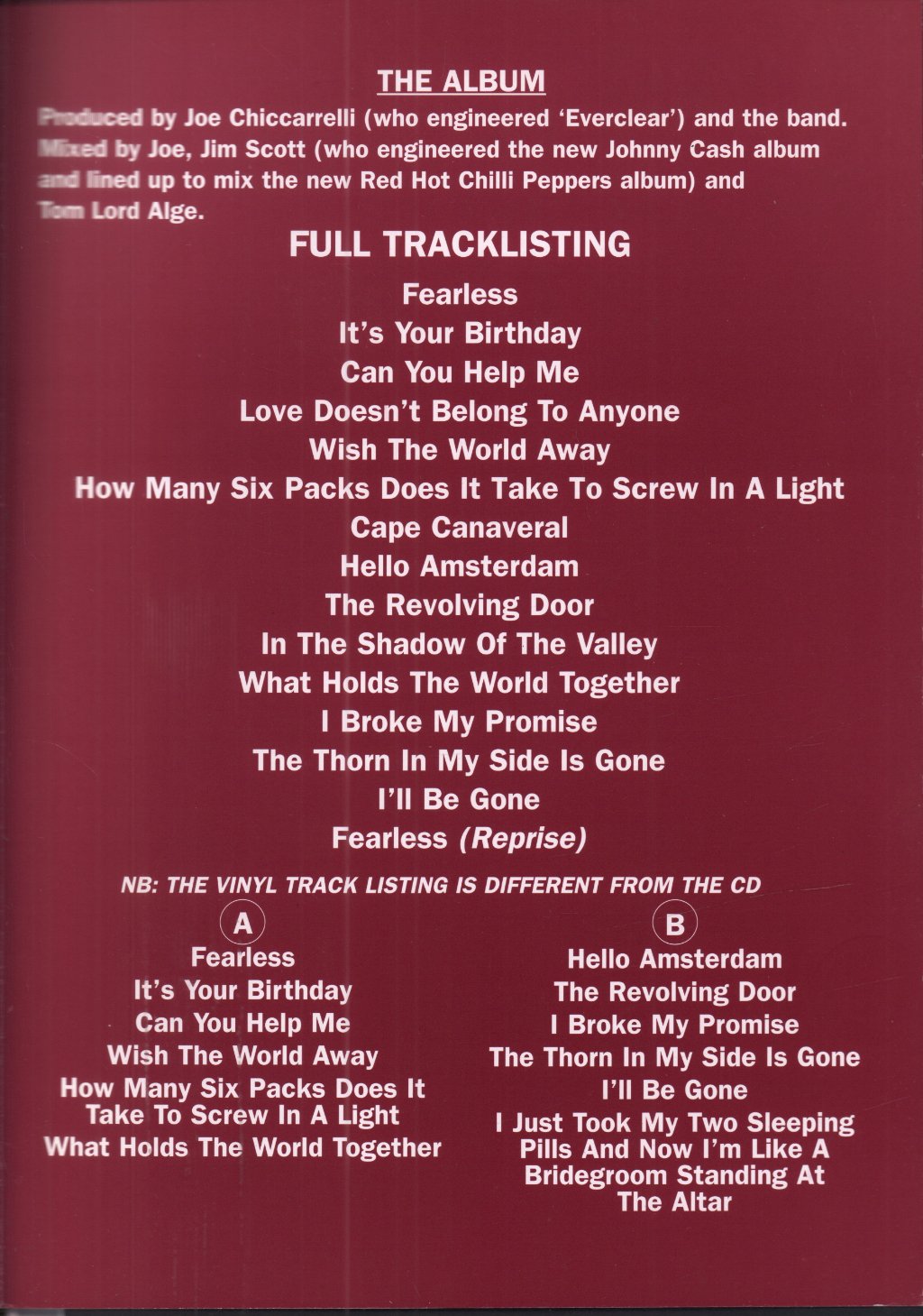 American Music Club - San Francisco - Card