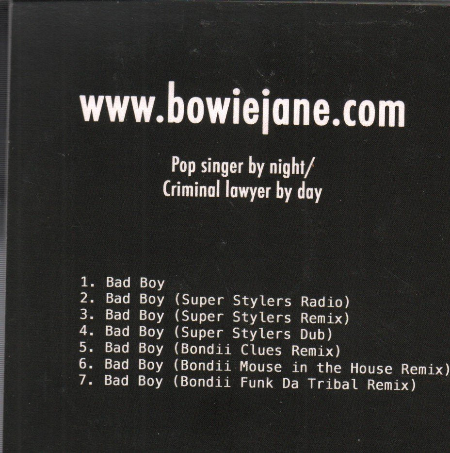 Bowie Jane - Bad Boy - Cdr