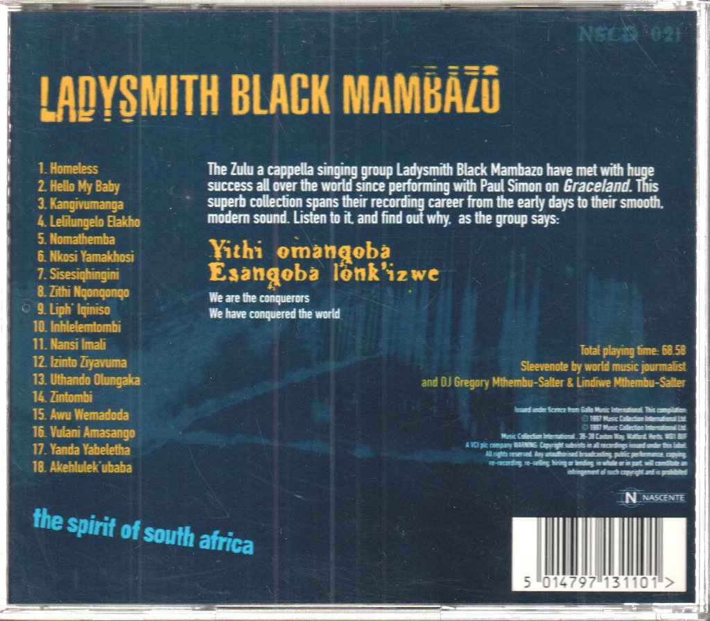 Ladysmith Black Mambazo - Spirit Of South Africa (The Very Best Of Ladysmith Black Mambazo) - Cd