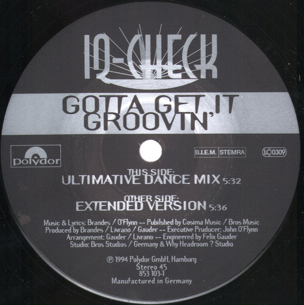 IQ-Check - Gotta Get It Groovin' - 12 Inch