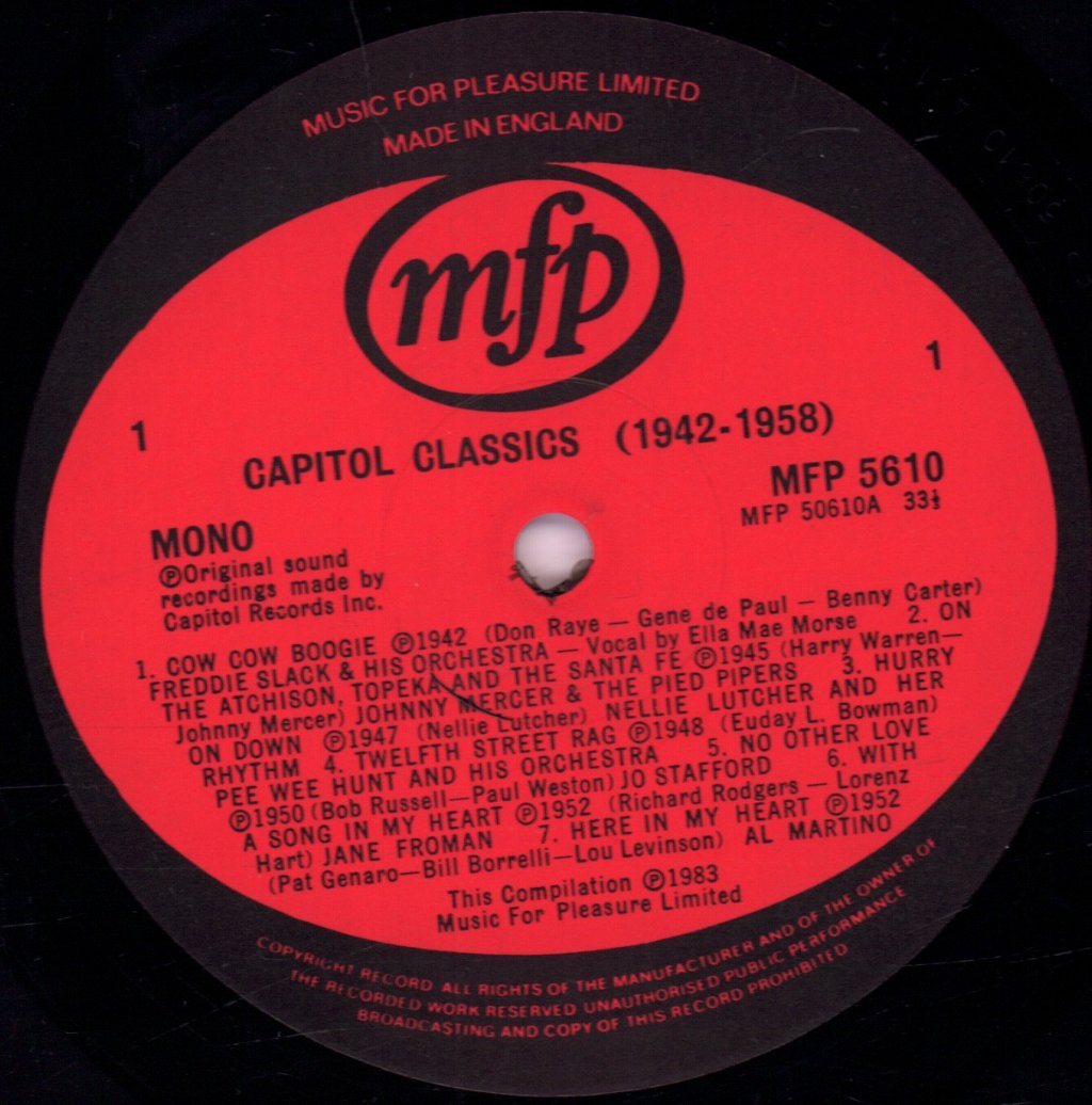 Various Artists - Capitol Classics 1942-1958 - Lp