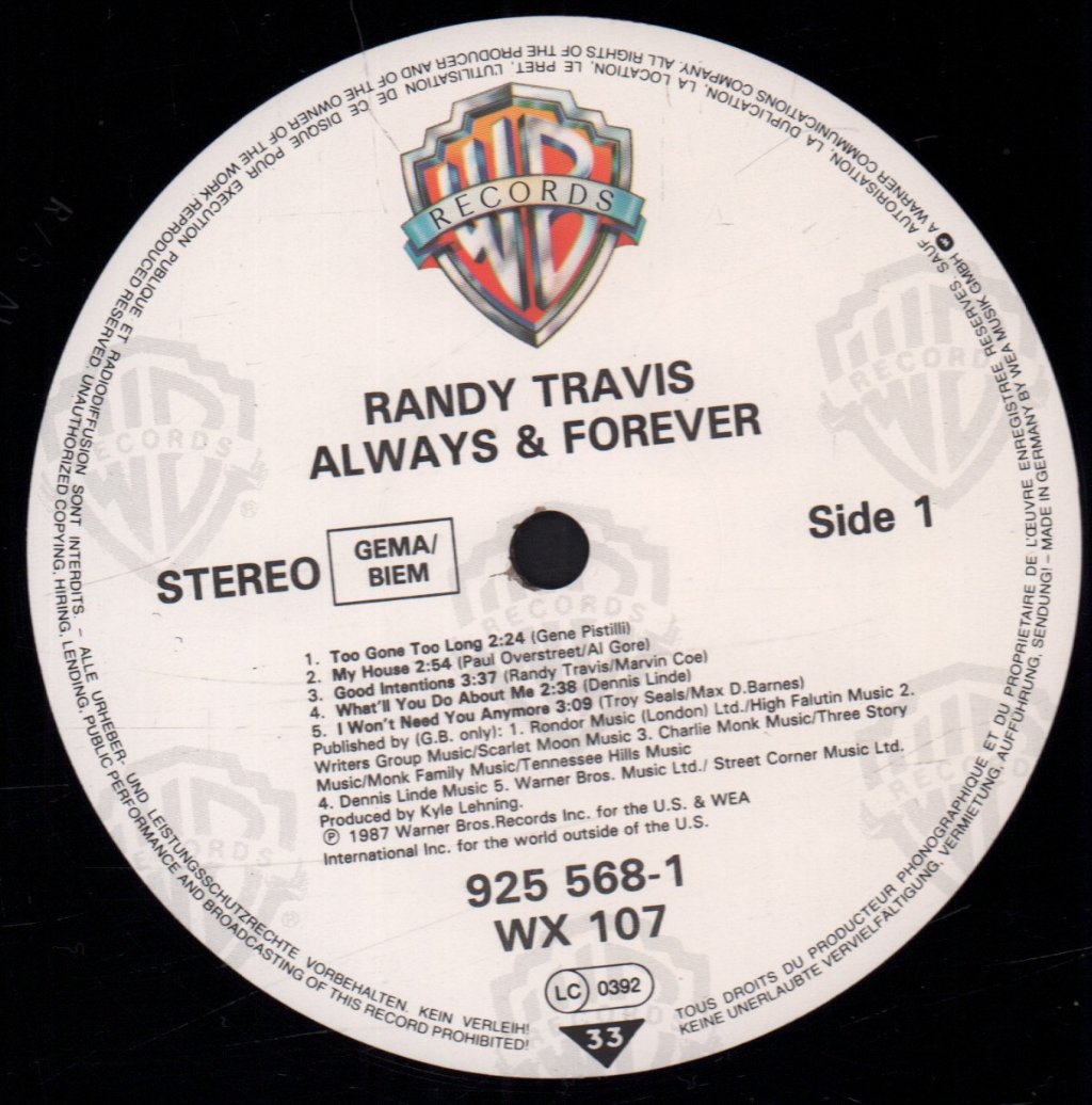 Randy Travis - Always And Forever - Lp