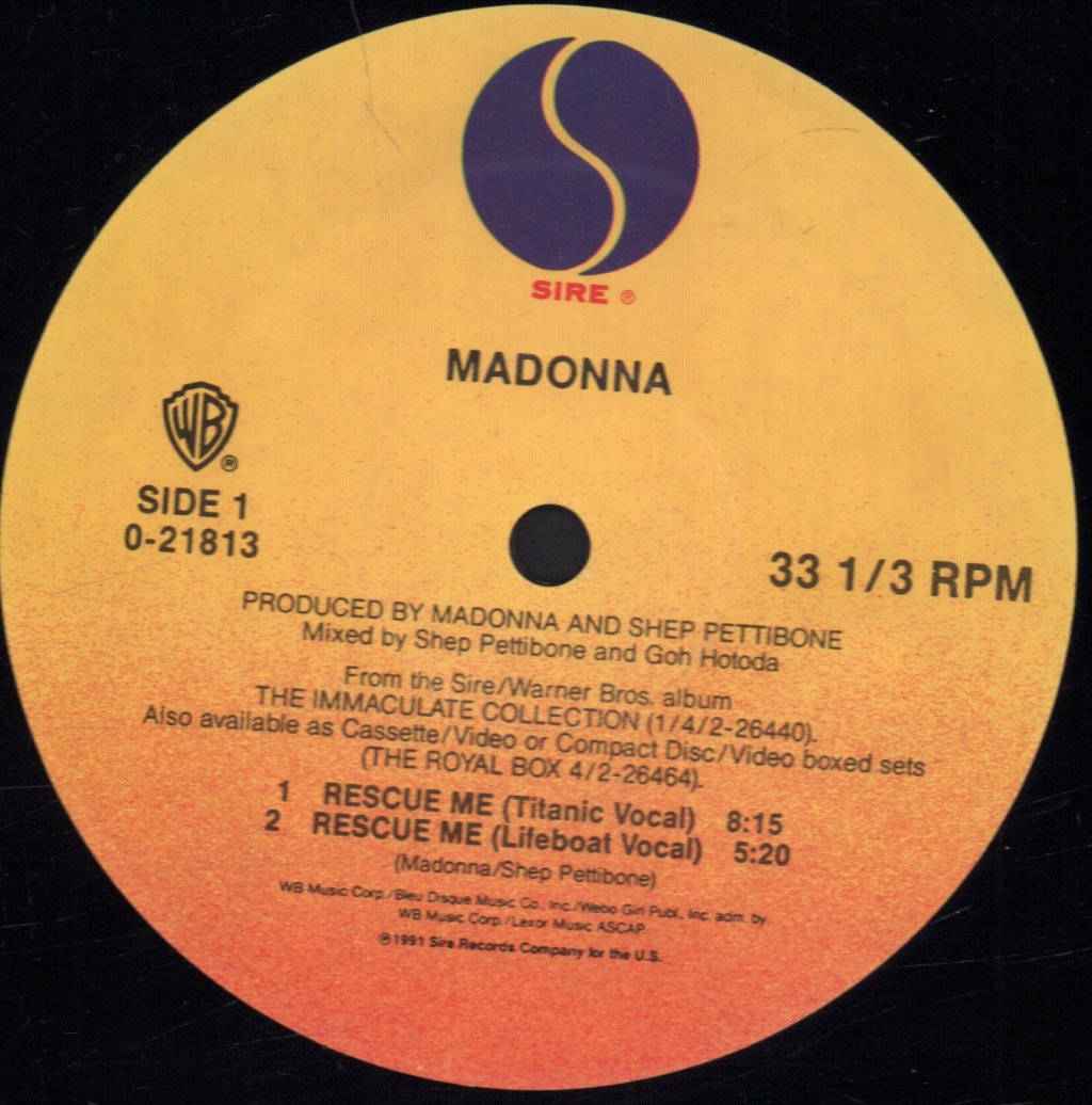 Madonna - Rescue Me - 12 Inch