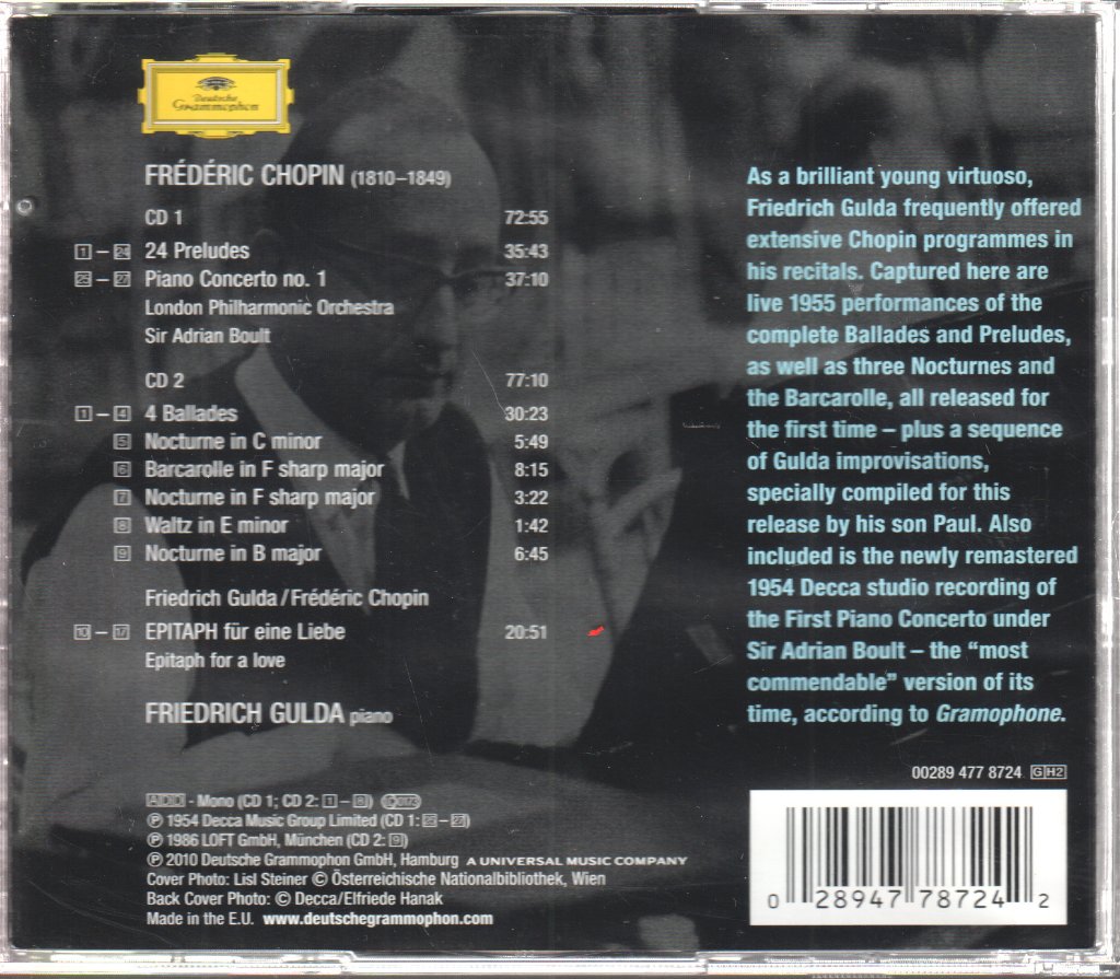 Friedrich Gulda - Chopin - Double Cd
