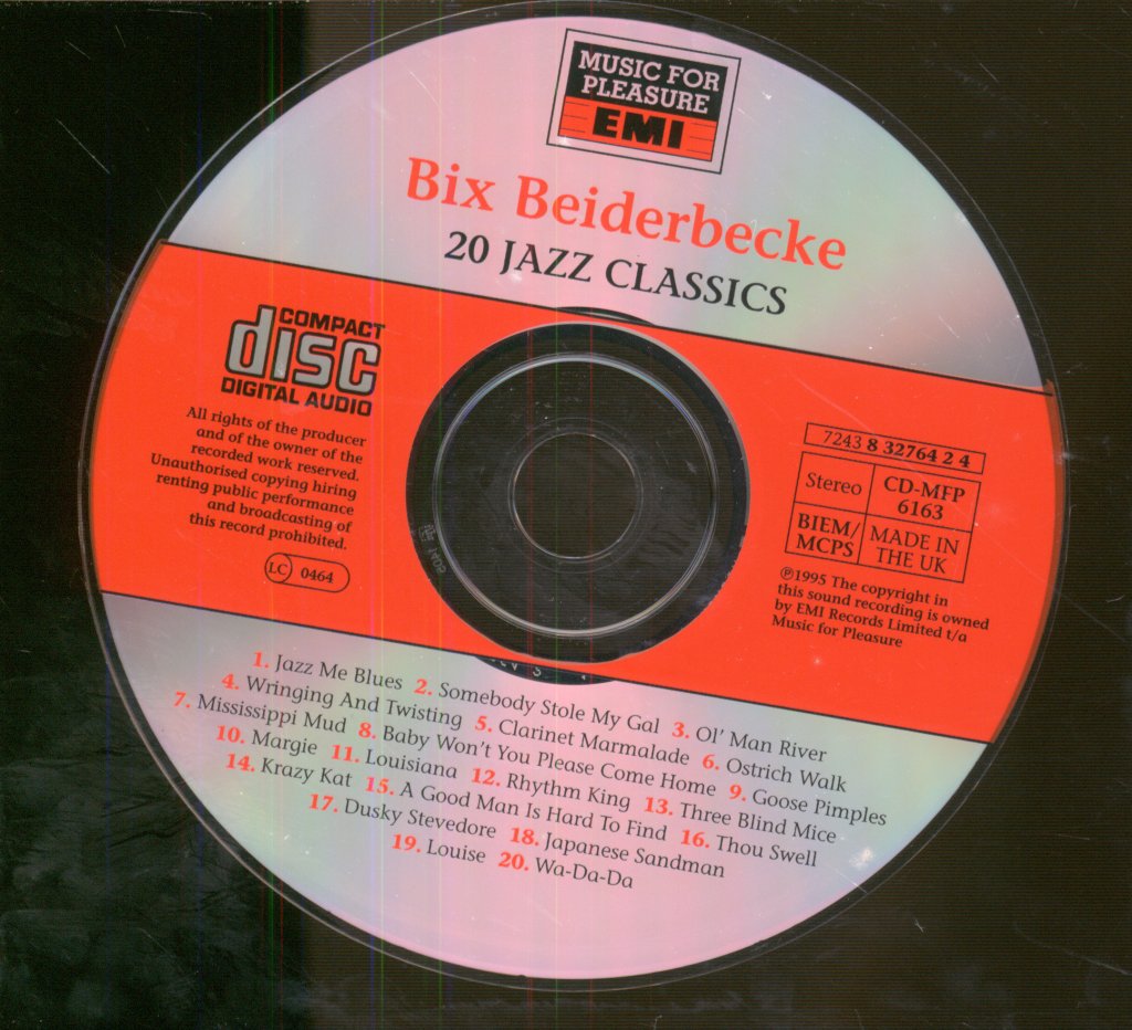 Bix Beiderbecke - Bix Beiderbecke: 20 Jazz Classics - Cd