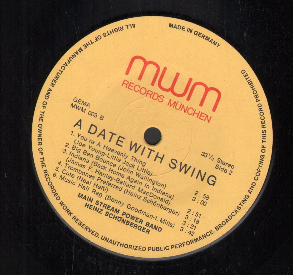 Main Stream Power Band - A Date With Swing - Lp
