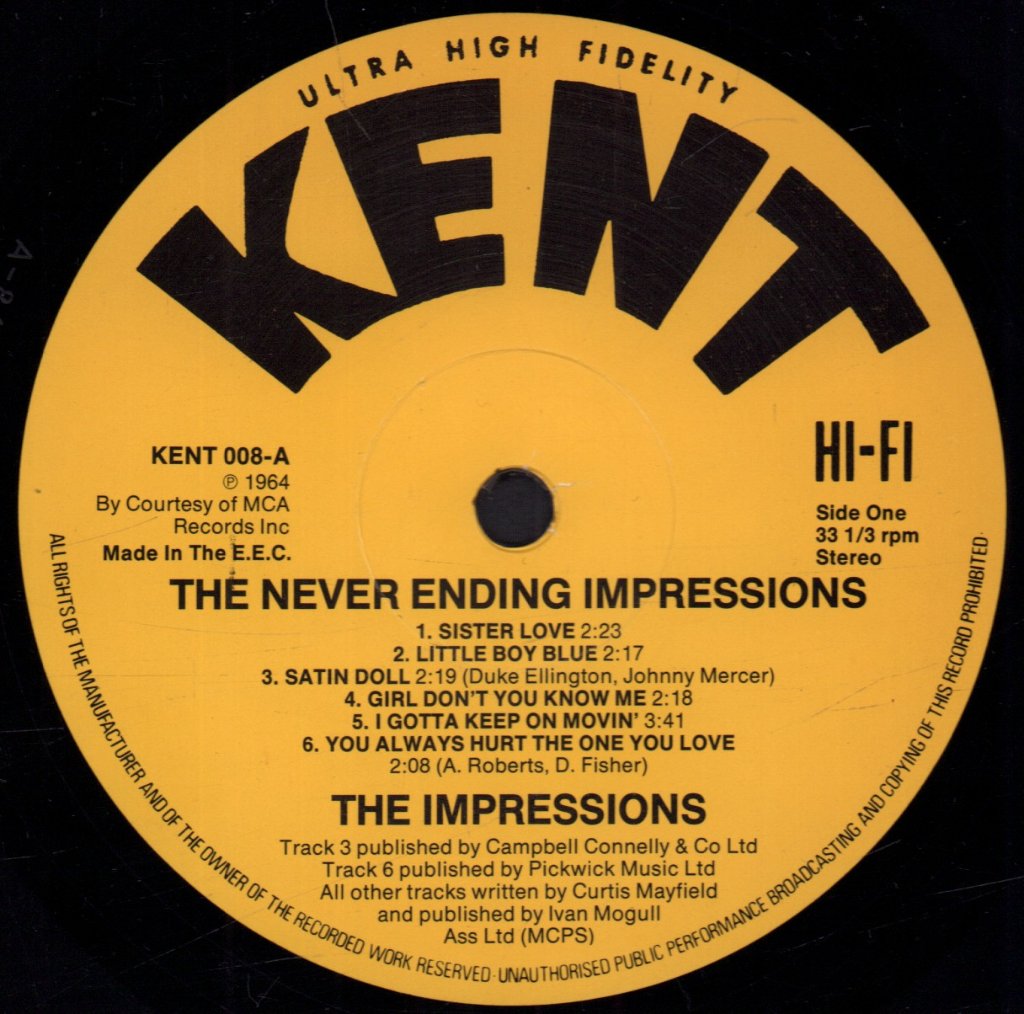 Impressions (Soul Group) - Never Ending Impressions - Lp