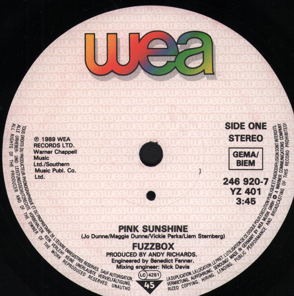 Fuzzbox - Pink Sunshine - 7 Inch
