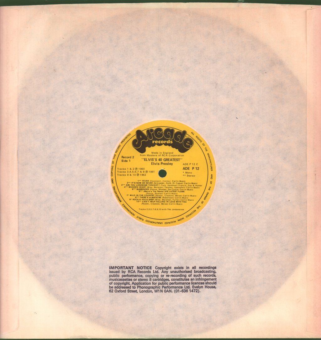 Elvis Presley - 40 Greatest - Double Lp
