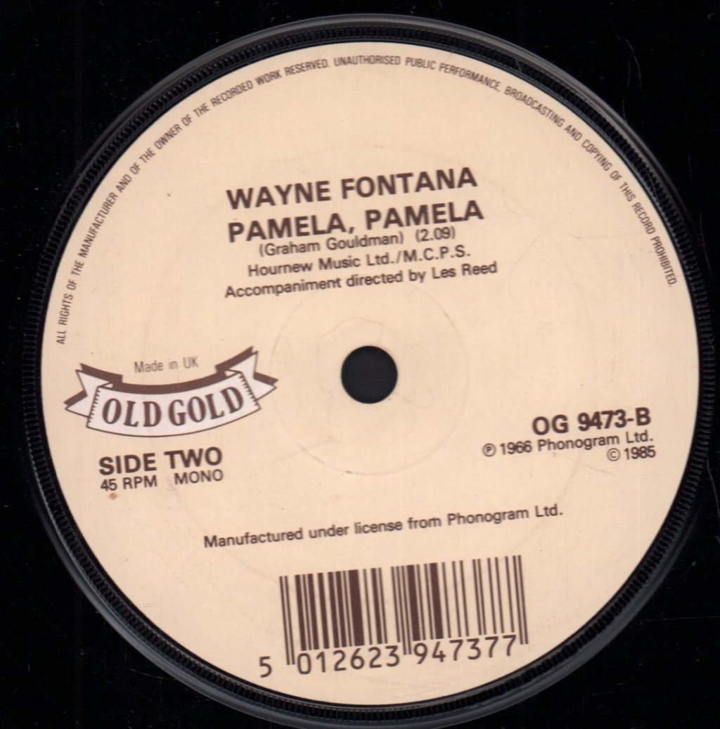 Eden Kane / Wayne Fontana - Boys Cry / Pamela, Pamela - 7 Inch