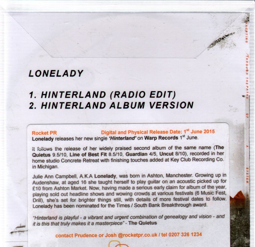 Lonelady - Hinterland - Cdr