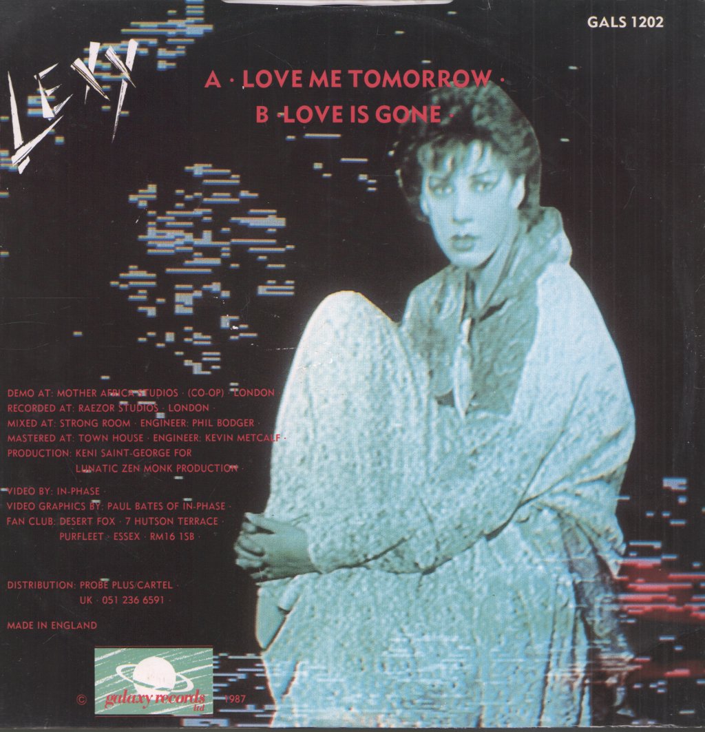 Lexy - Love Me Tomorrow / Love Is Gone - 12 Inch