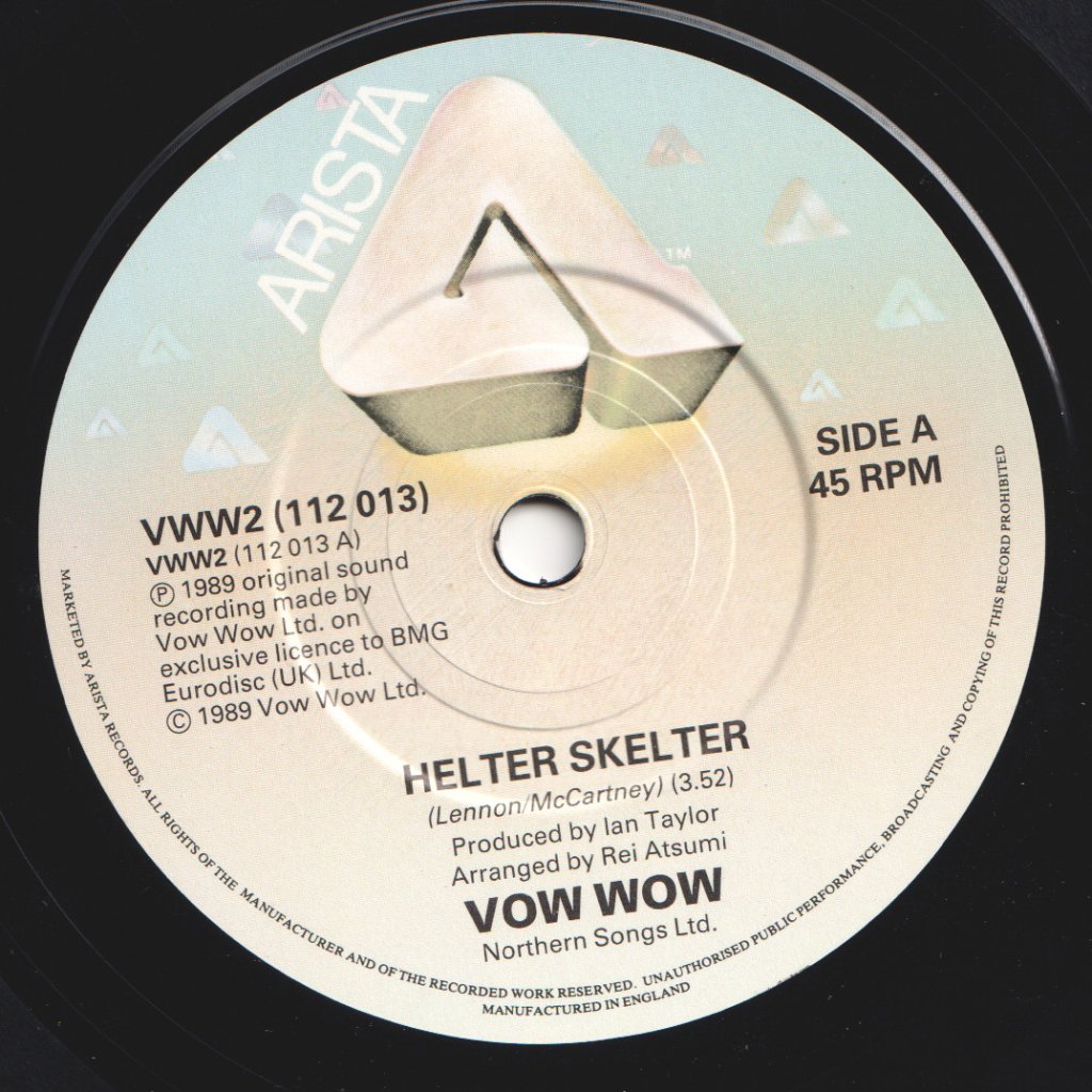 Vow Wow - Helter Skelter - 7 Inch