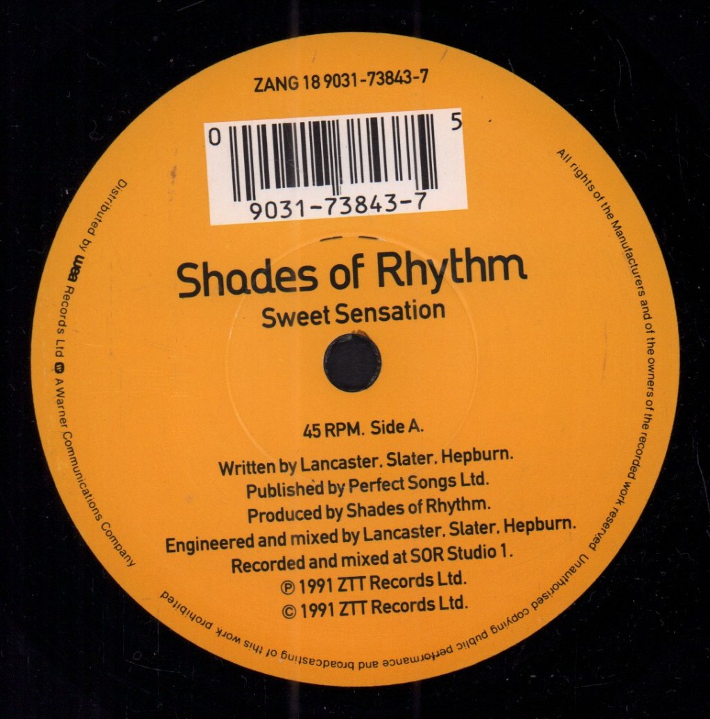 Shades Of Rhythm - Sweet Sensation - 7 Inch