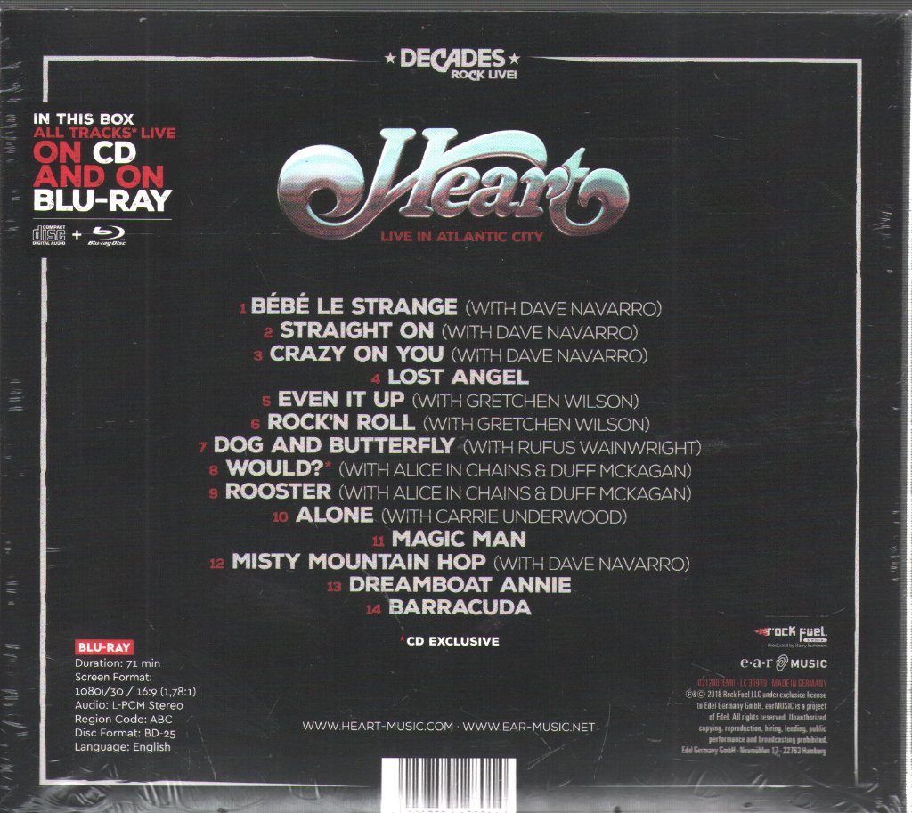 Heart - Live In Atlantic City - Cd Set