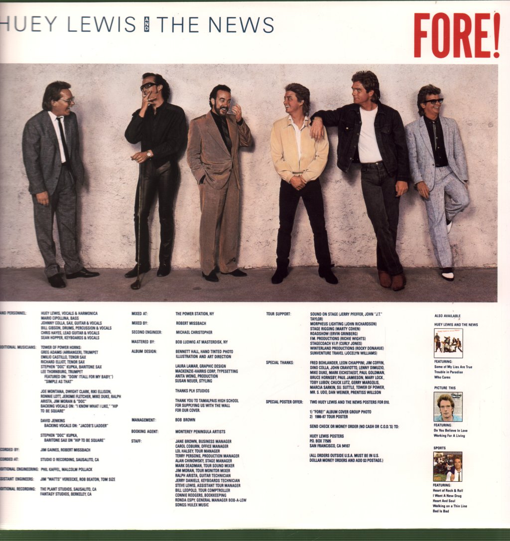 Huey Lewis And The News - Fore - Lp