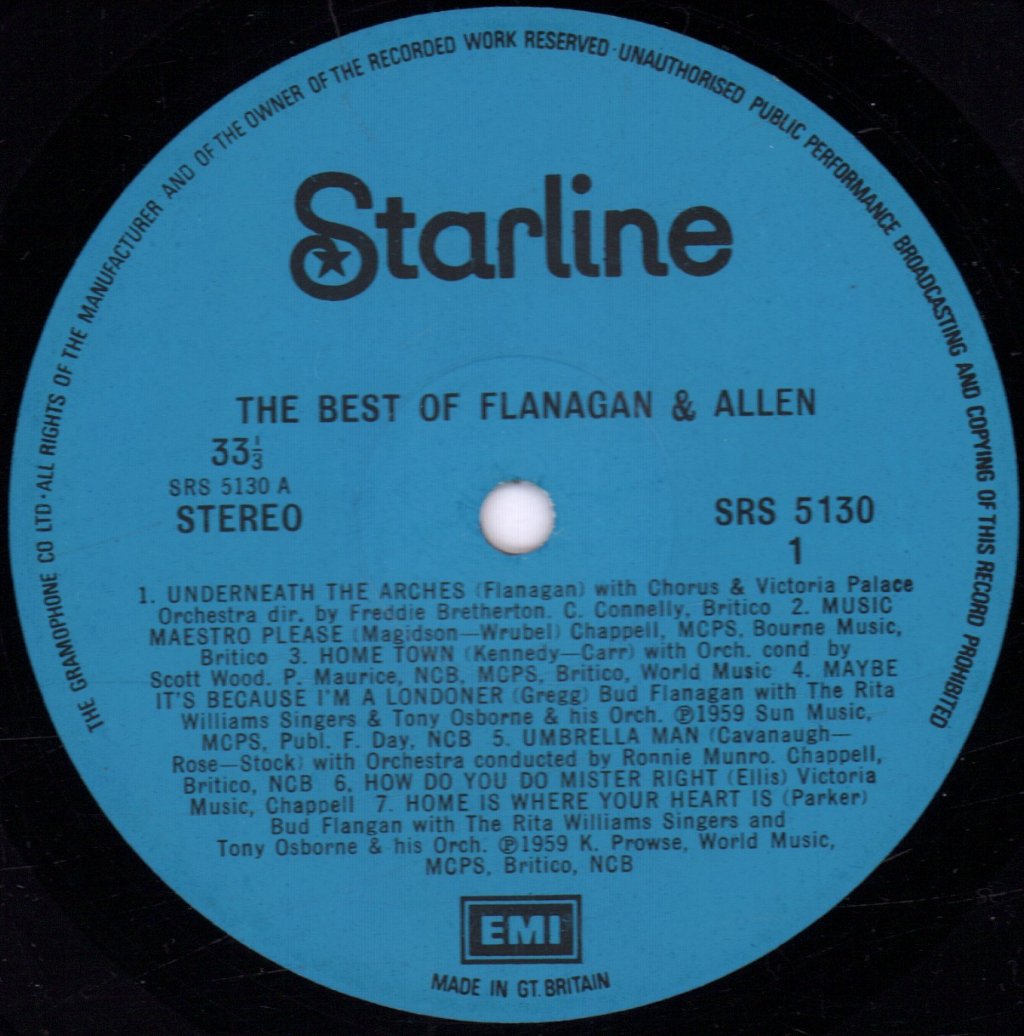 Flanagan And Allen - Best Of - Lp