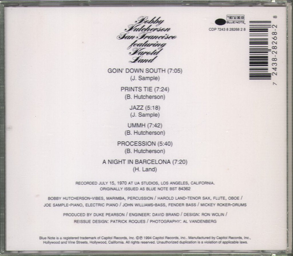 Bobby Hutcherson - San Francisco - Cd