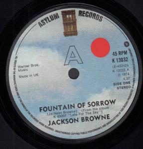 Jackson Browne - Fountain Of Sorrow - 7 Inch