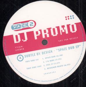 Subtle By Design - Space Dub Ep - 12 Inch