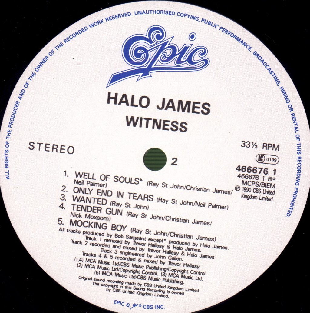 Halo James - Witness - Lp