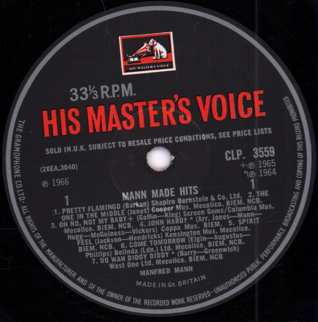 manfred mann with paul jones - Mann Made Hits - Lp