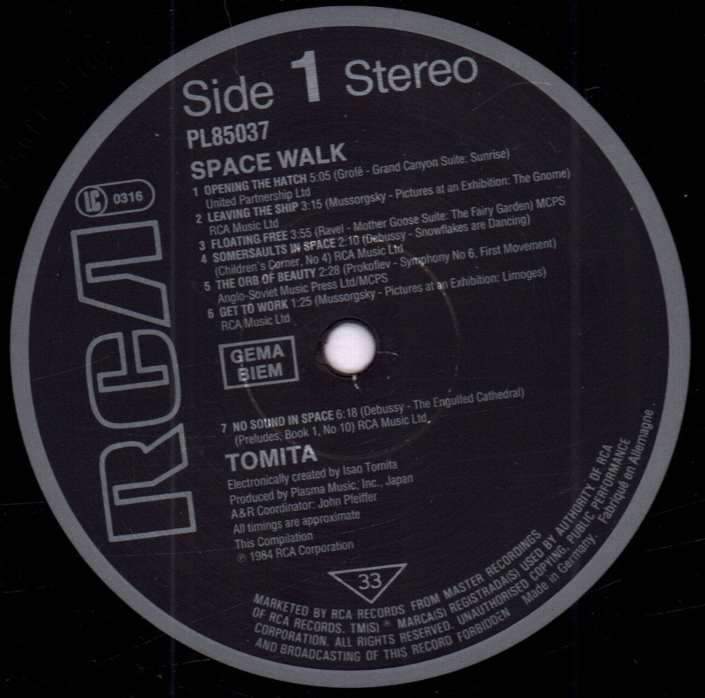 Tomita - Space Walk Impressions Of An Astronaut - Lp