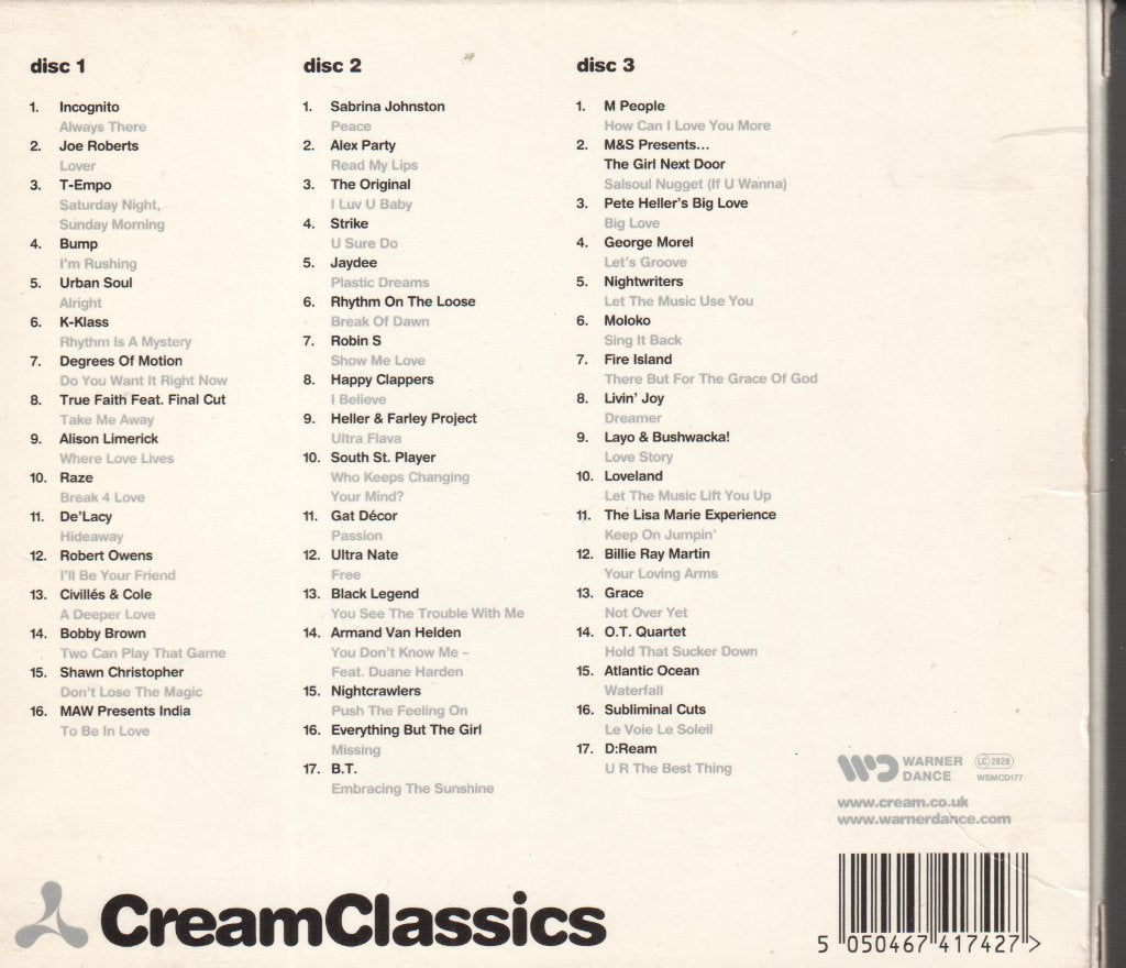 Various Artists - Cream Classics - Triple Cd