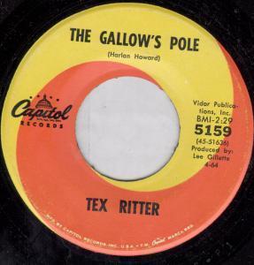 Tex Ritter - Gallow's Pole - 7 Inch