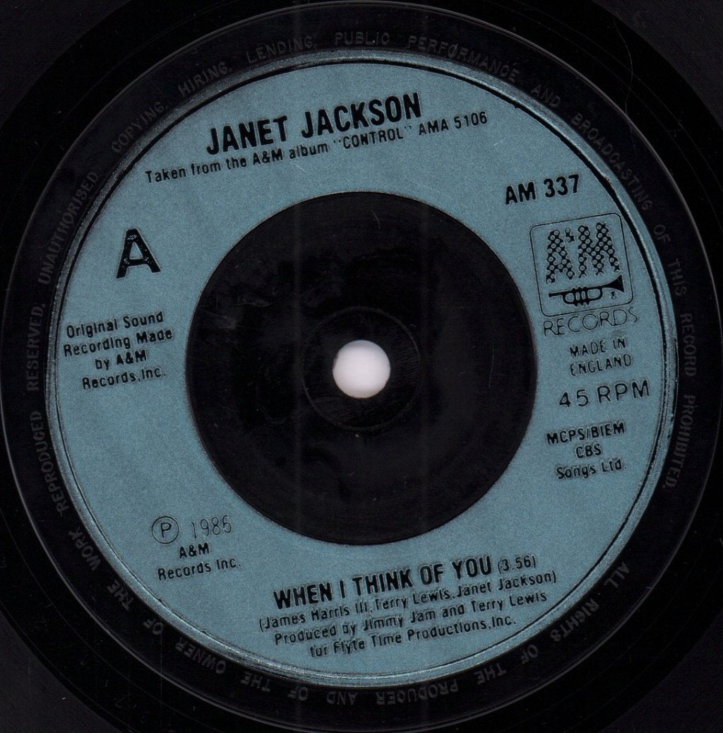 Janet Jackson - When I Think Of You - 7 Inch