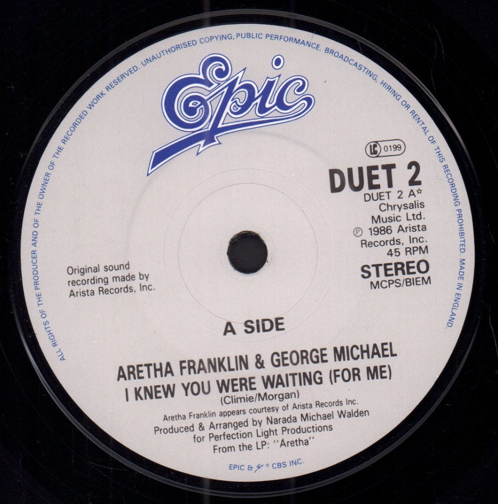 Aretha Franklin And George Michael - I Knew You Were Waiting For Me - 7 Inch