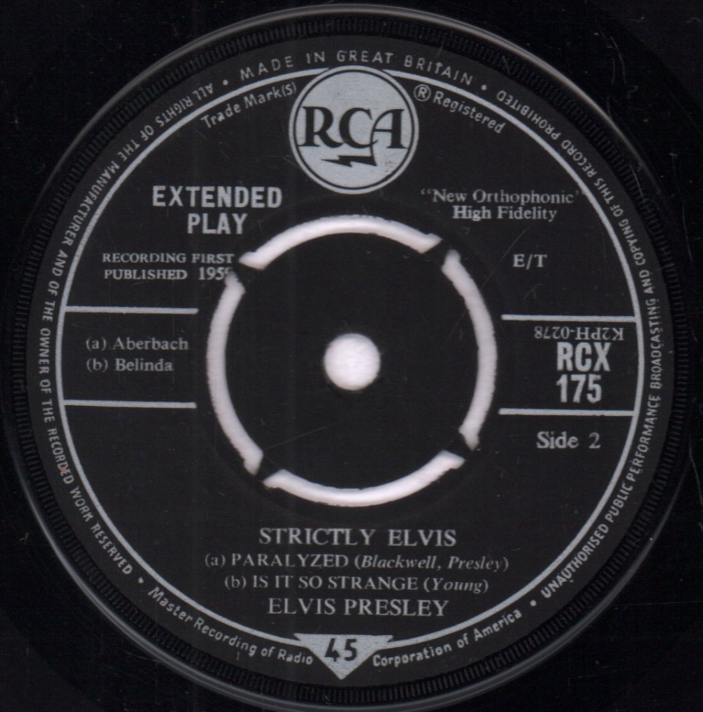 Elvis Presley - Strictly Elvis - 7 Inch
