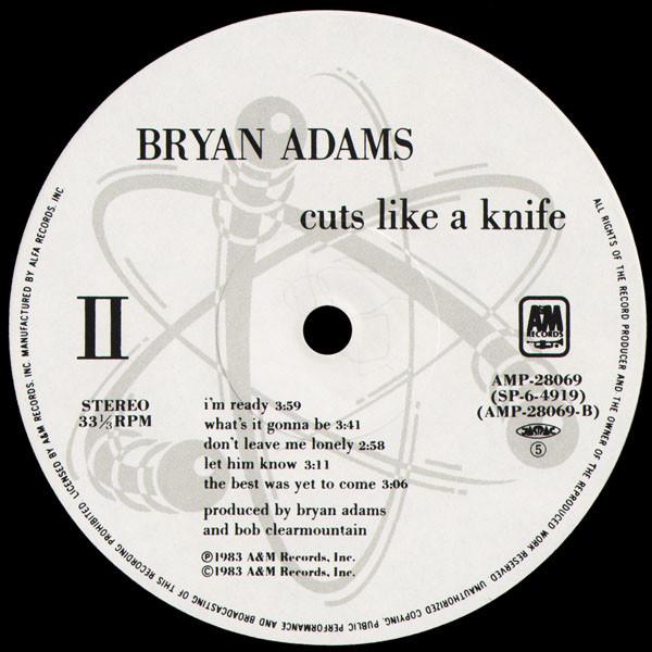Bryan Adams - Cuts Like A Knife - Lp