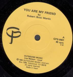 Robert Bob Martin - You Are My Friend - 7 Inch